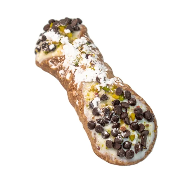 Traditional italian sweet sicilian cannoli with ricotta cream  kit 3pcs big for export