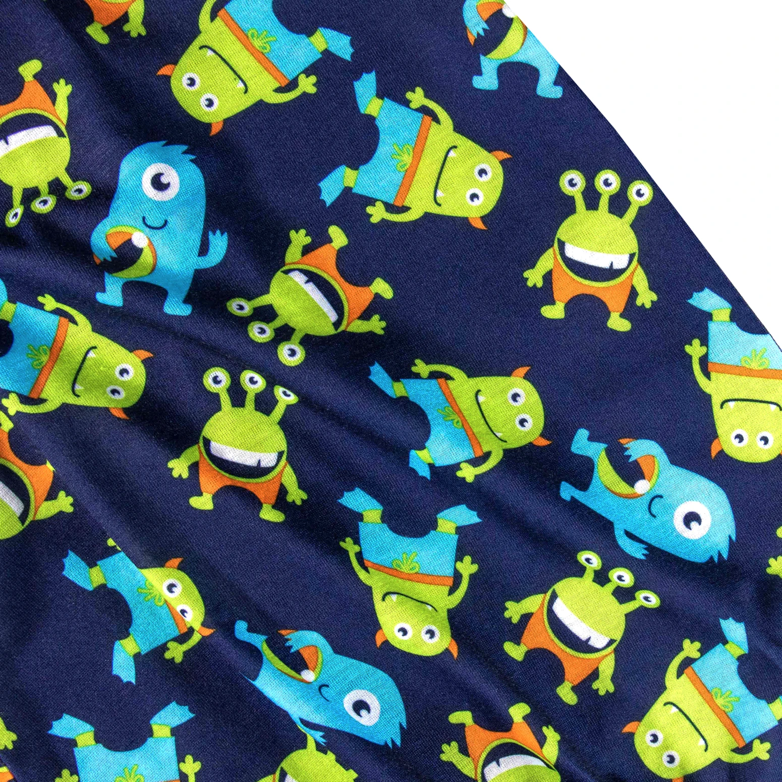 infant boys one piece monster pajamas clothes 100% polyester blue baby rompers with flame resistant