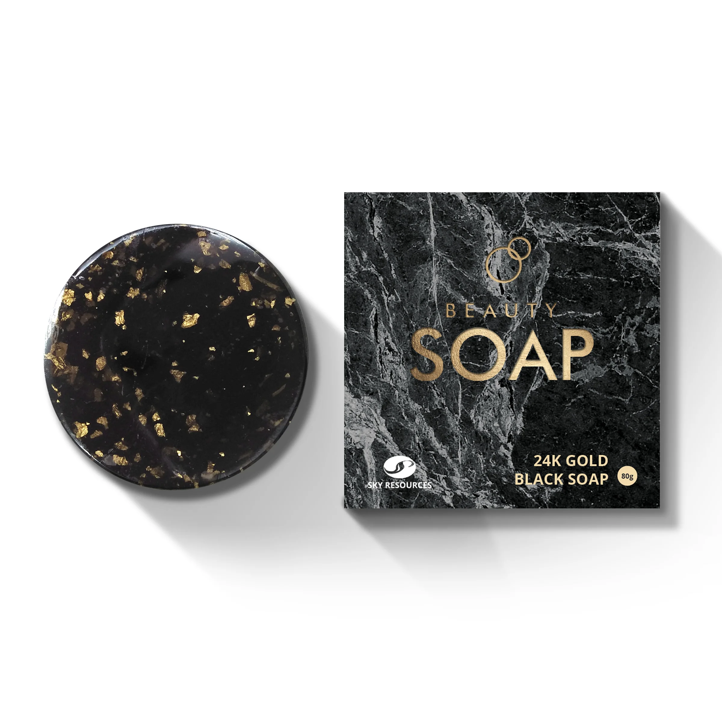 Luxury Magical Skin Moisturizing with mint and Tea Tree Oil 24K Gold Black beauty bath soap Private label