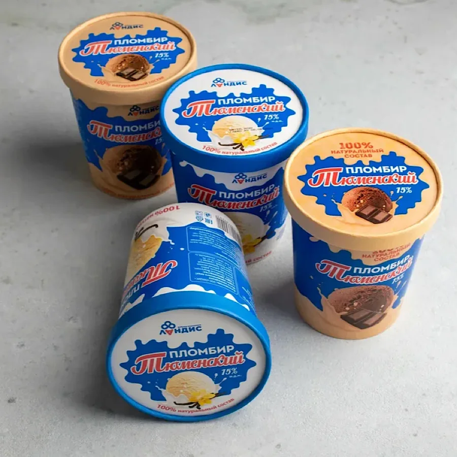 15% Paper Packaging Ice Cream Made From Natural Milk 400g Vanilla Flavor Dessert Ice Cream