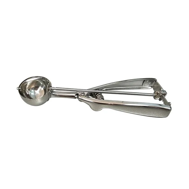 Best sell stainless steel 4 cm ice cream scoop with trigger for for fruit ice cream mashed potato
