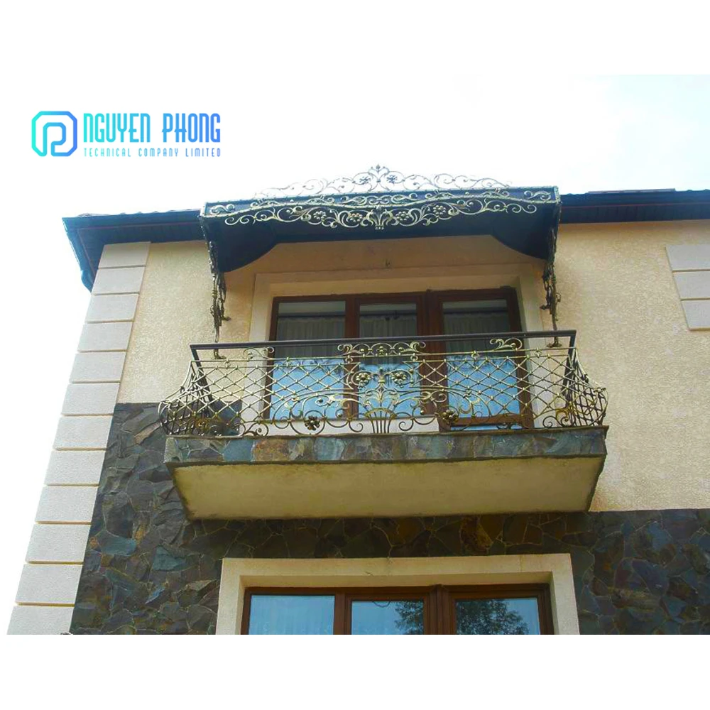 Оригинальный производитель в наличии современный кованый железный гриль балконные перила