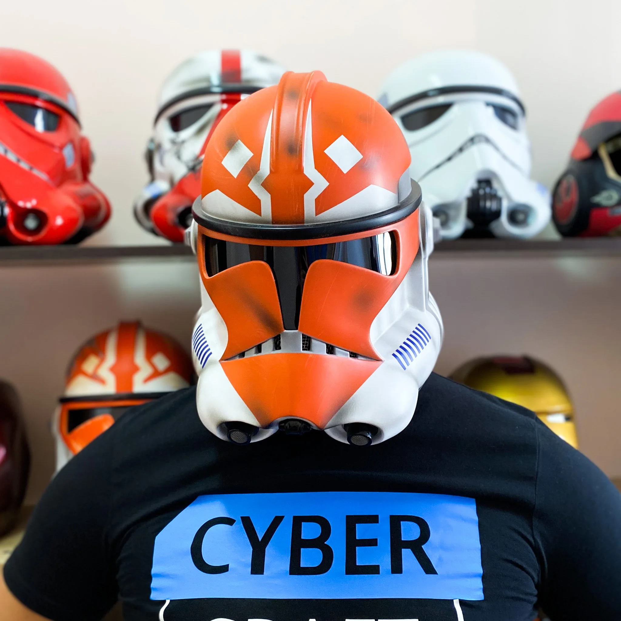Ahsoka Clone Trooper Star Helmet Wars Damaged  Cosplay Helmet Star Gift Wars Clone Wars Trooper Helmet