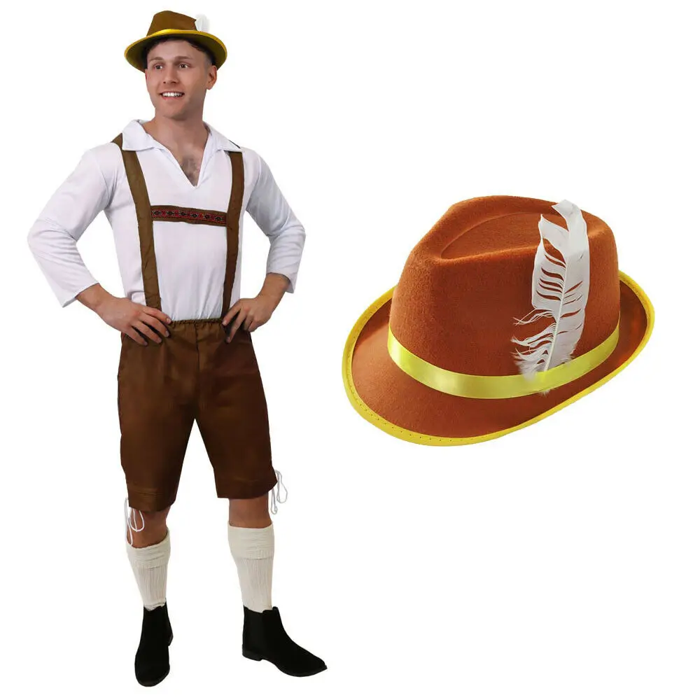 German and Austrian Lederhosen Long and Pant Short Distressed Leather Vintage Look Embroideries Traditional Best Bavarian Shorts