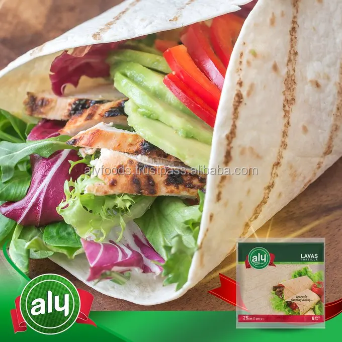  Tortilla 25 см 18 шт. пшеничная мука оригинальный бренд Aly пакет с замком zip-lock 1170 г (6 упаковок в одной