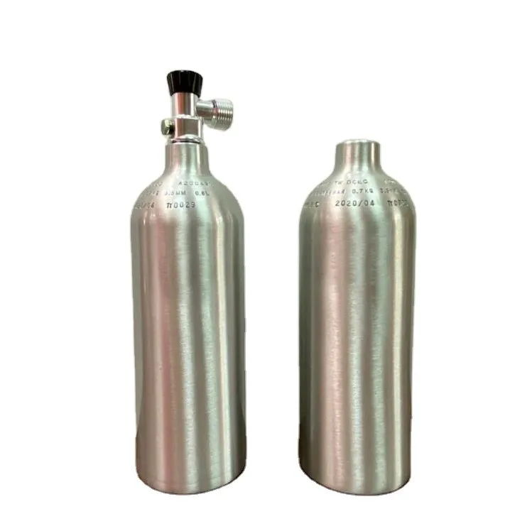 0.8L aluminum co2 cylinder gas cylinder aquarium tank with handle lateral valve