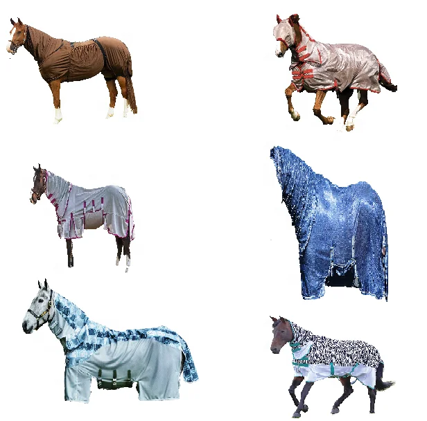 Hot Selling Custom Summer Fly Rugs Breathable Equestrian Horse Rugs with Waterproof Ripstop Fabric Fleece Cotton Filling Horses