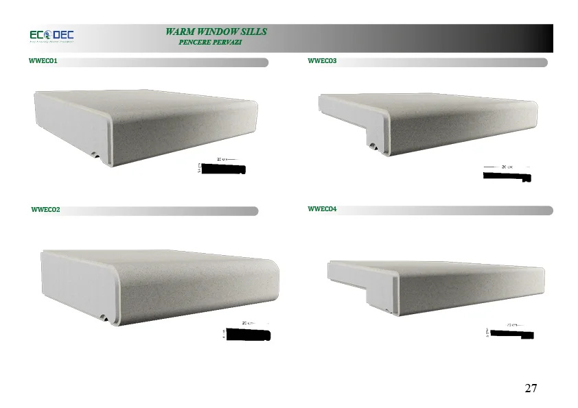 Современные кукурузы, внешние EPS молдинги WWECO3