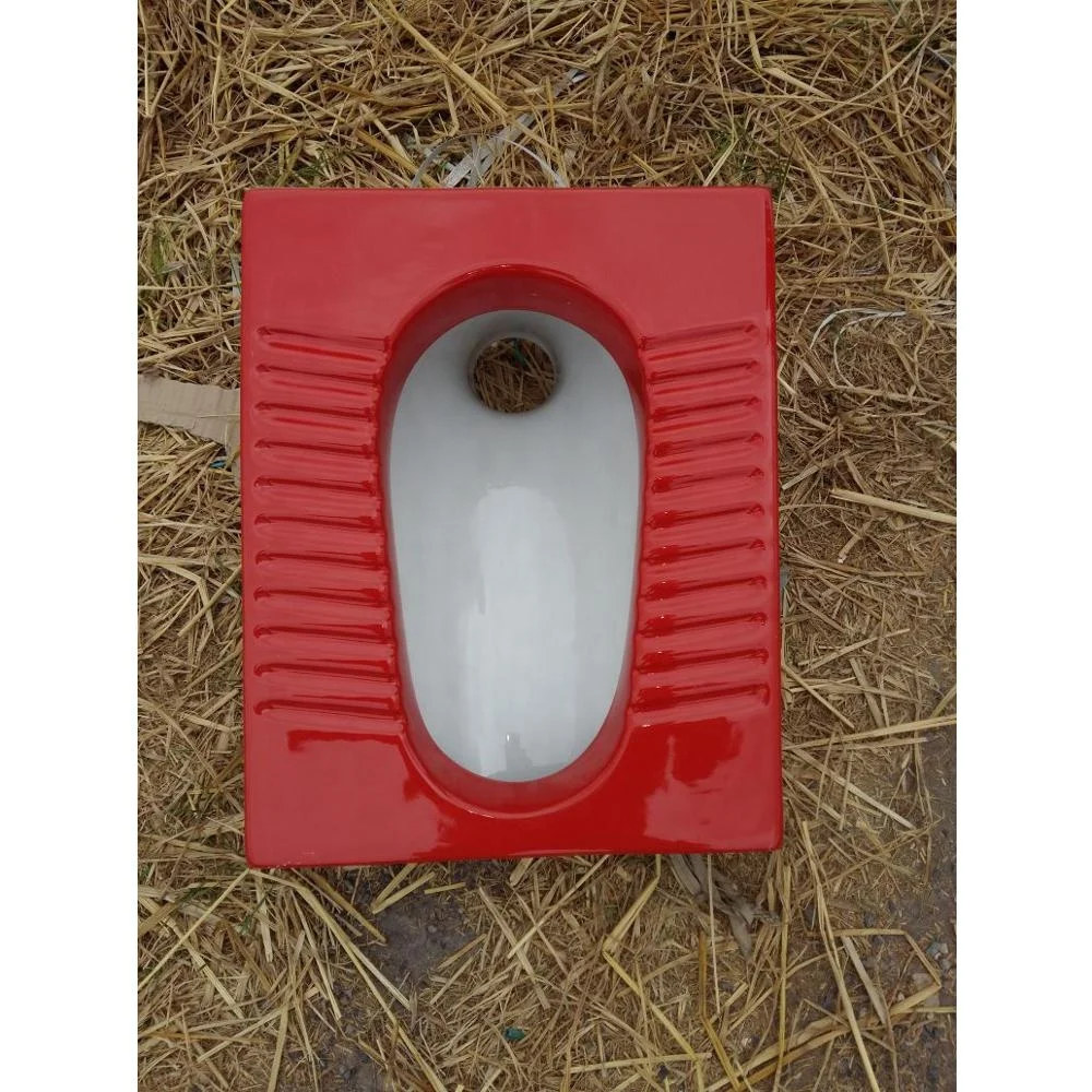 
Ceramic Sanitary china real estate construction squat pan white wash down porcelain Ceramic Orange double color squatting wc pan 