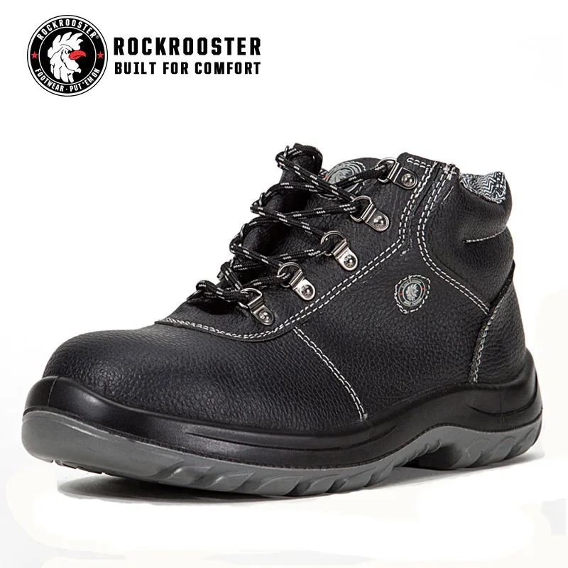 
Comfort Safety Boots Black Size 9 Natural Comfort Boots Mens AC834 Black Waterproof Leather Safety Work Shoes 