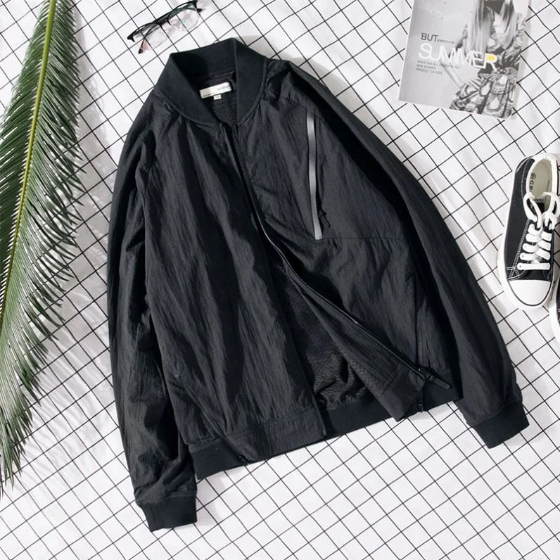 
Top Quality Polyester Synthetic Fabrics With Mesh Lining Men Custom Bomber 