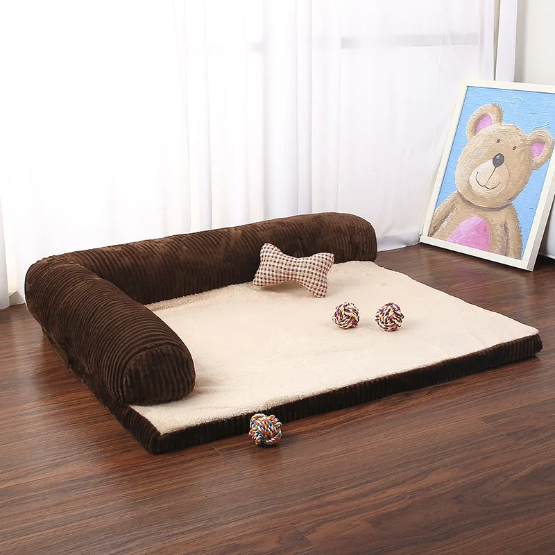
Factory supply Orthopedic high quality luxury pet bed sofa for dogs cats kittens 