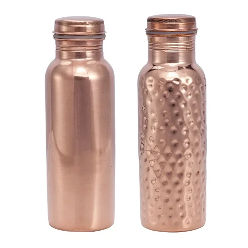 TOP SELLER BEST SELLING PURE COPPER WATER BOTTLE WITH HAMMERED DRINKING WATER BOTTLE COPPER FROM INDIAN WHOLESALER