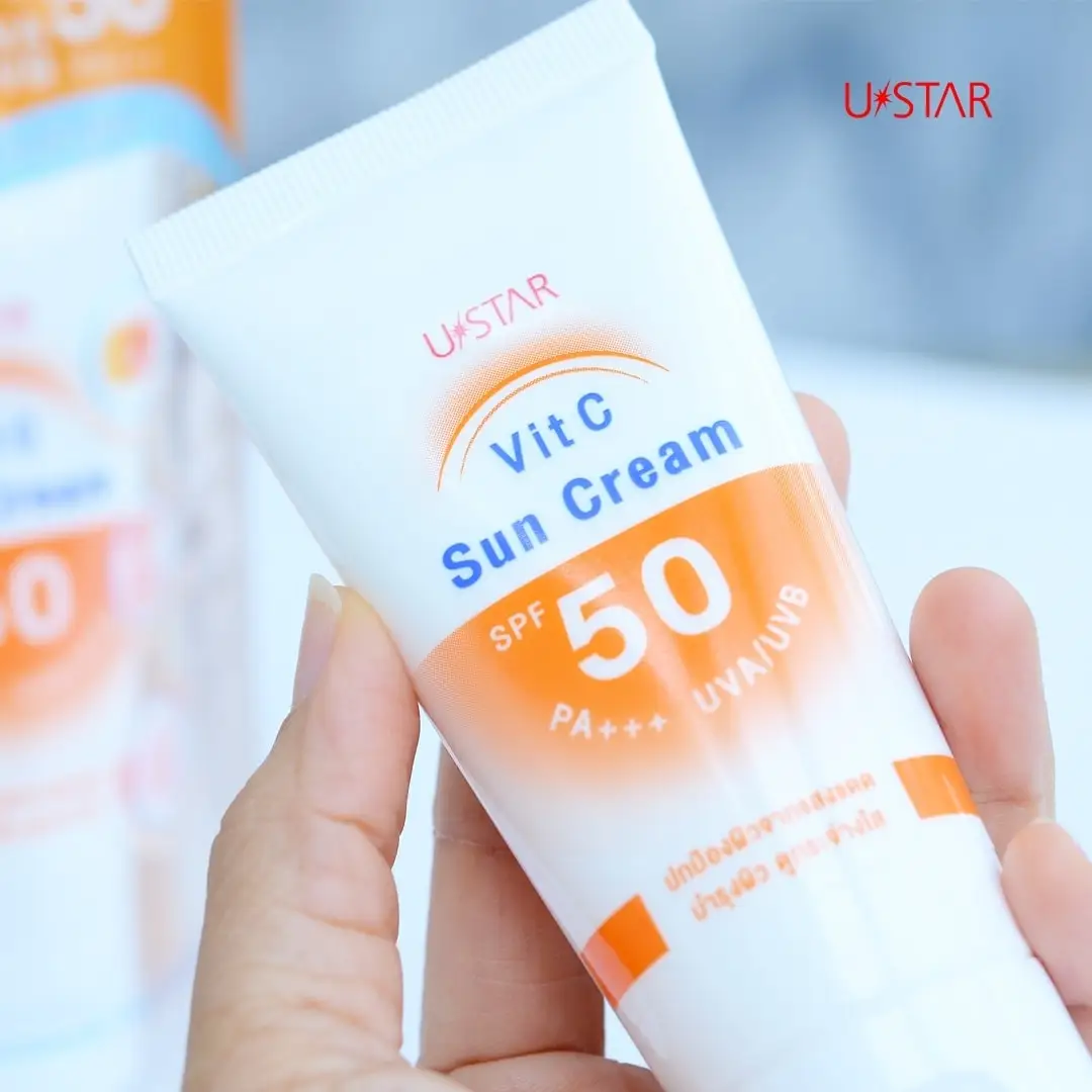U STAR Vit C солнцезащитный крем SPF50 PA +++ для лица и тела с концентрированным витамином производный уход за кожей экспорт из Таиланда