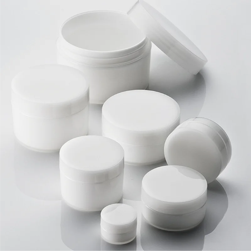 10ml sample drum shape PP plastic white cosmetic cream jar