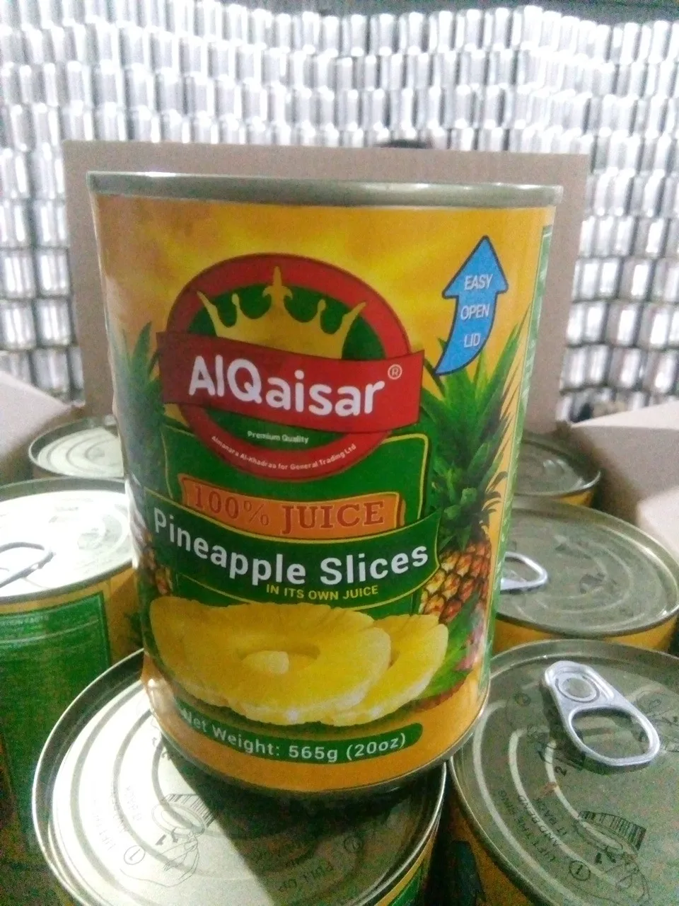 Консервированные ломтики ананаса в легком сиропе 580 мл Высокое качество