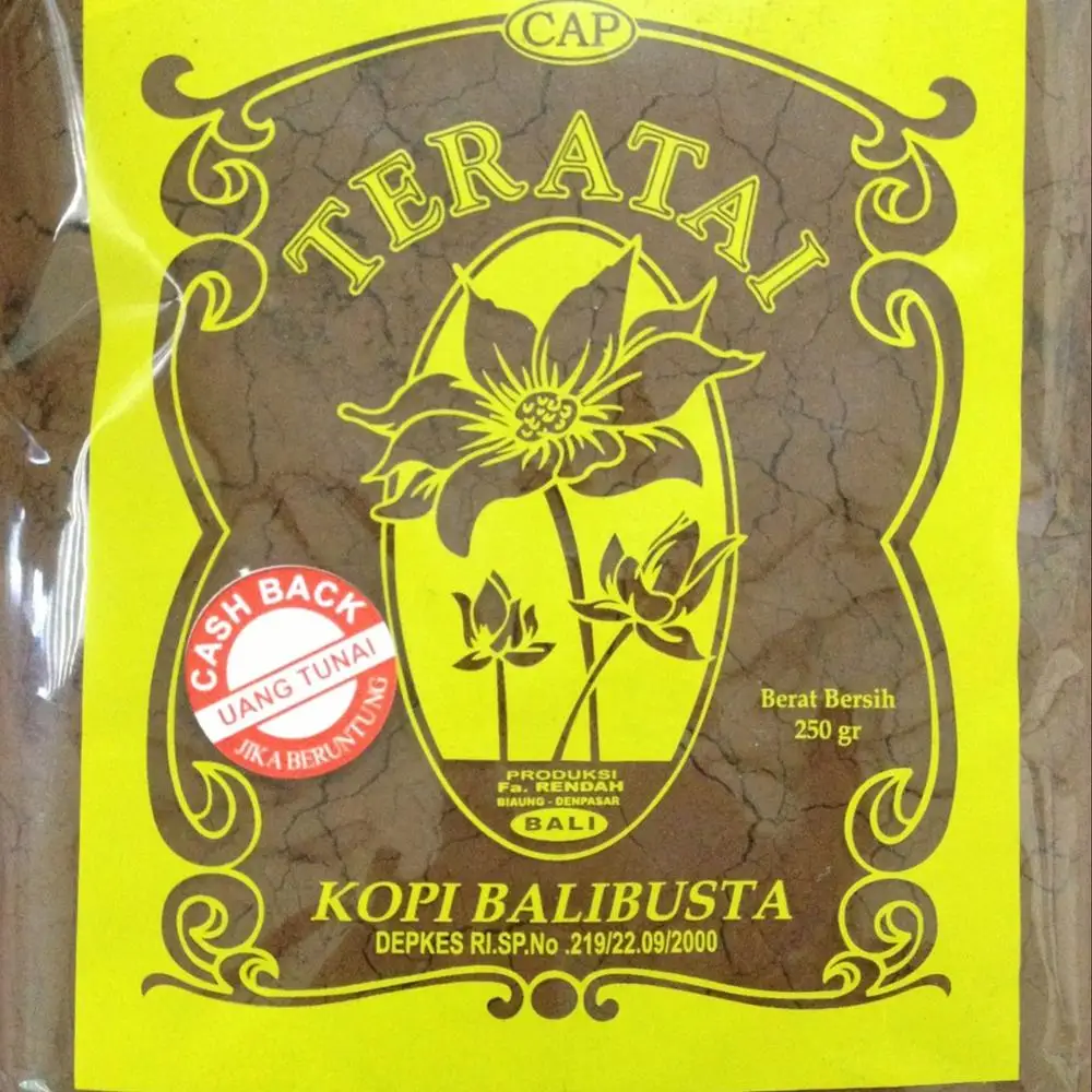 Кофе-порошок ROBUSTA TERATAI 200 GRS, 100% натуральный, лидер продаж, индонезийский кофе лучшего качества по разумной цене