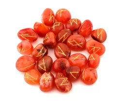 Wholesale Black Rune stones Set rock shine polished chakra crystals healing for healing