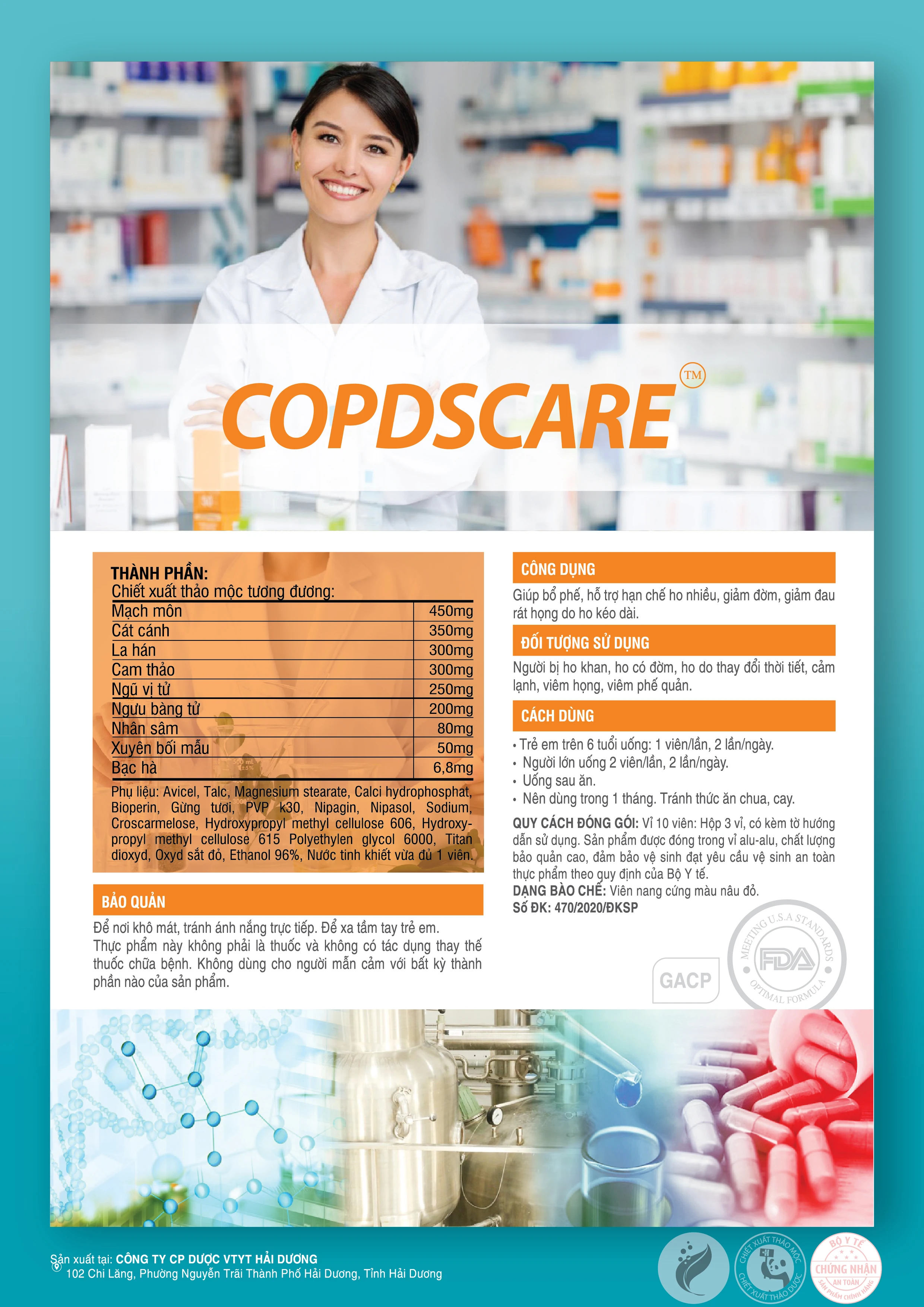 Copdscare Natural Herbs Lung Function Reducing Harm Of Smoking Supporting Cough Relieving Symptoms Health Care Product
