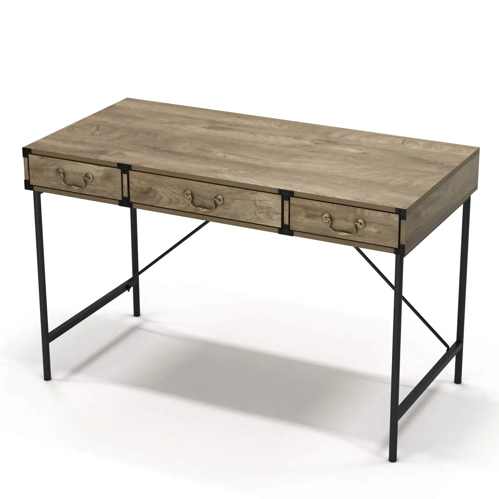 Transitional Writing Desk Oak Computer Desk for Study Room