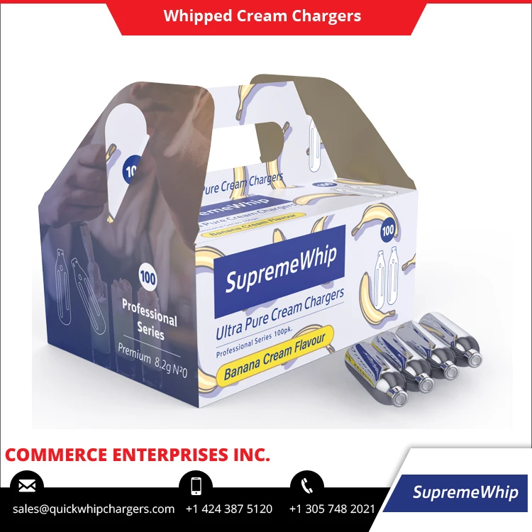 USA Origin Supplier of Banana Flavor Whipped Cream Chargers at Best Market Price