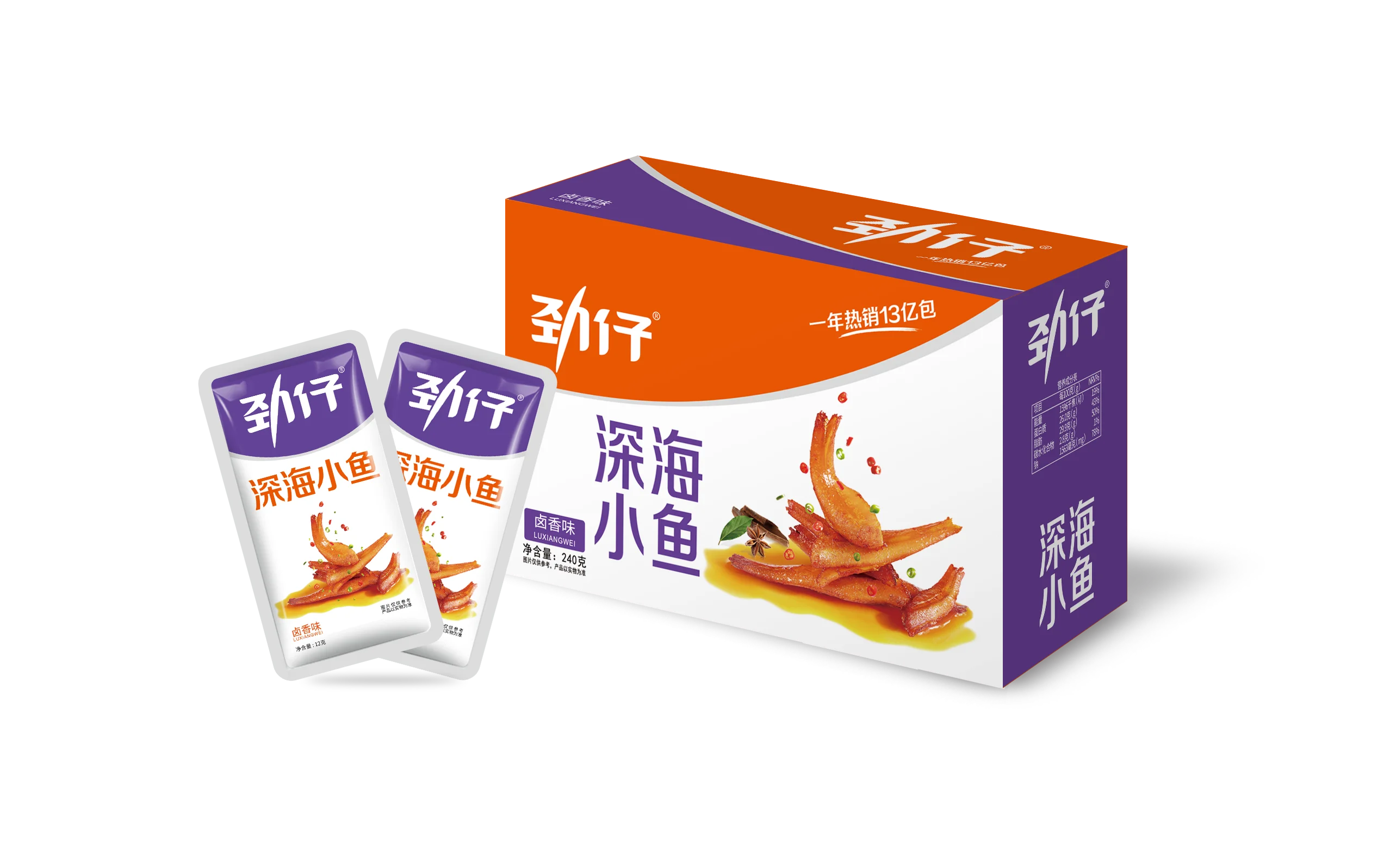 Китайские сушеные морепродукты закуски JINZAI острый жареный анчоус