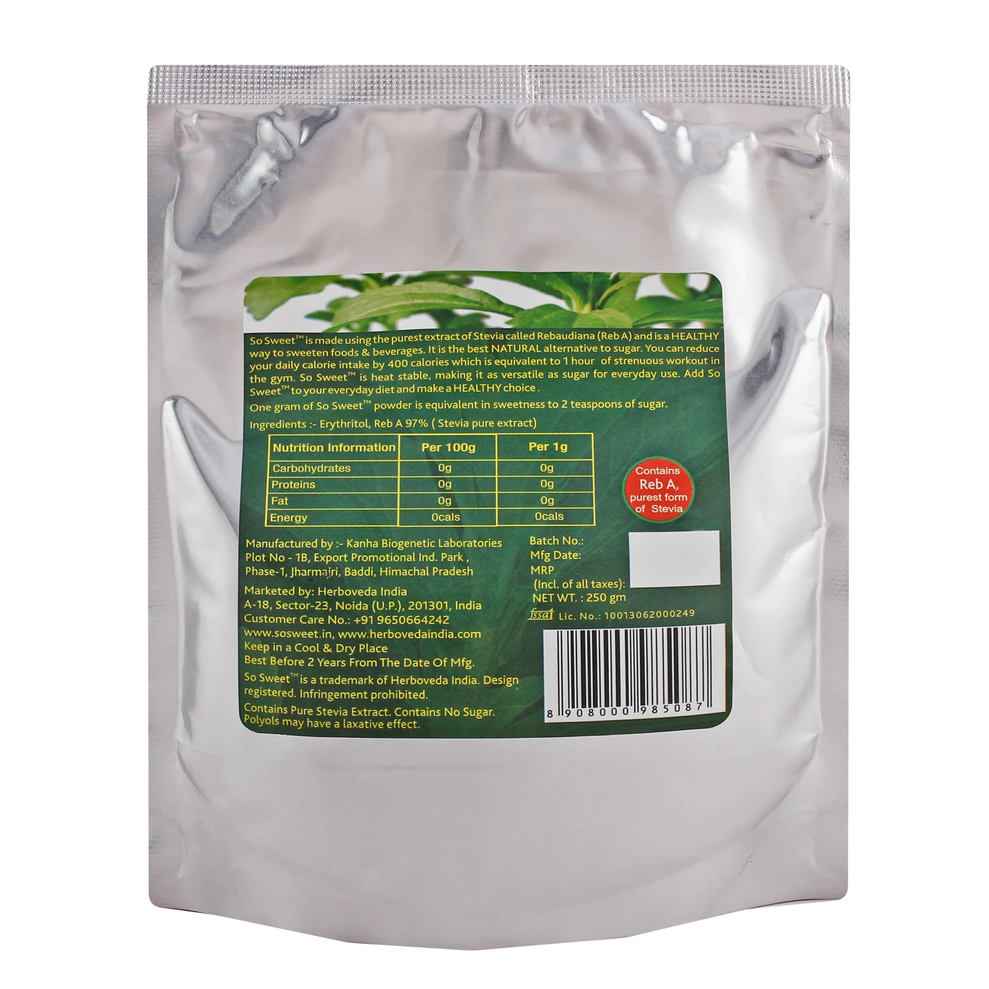 Так милая фирменная марка stevia powder sugarfree