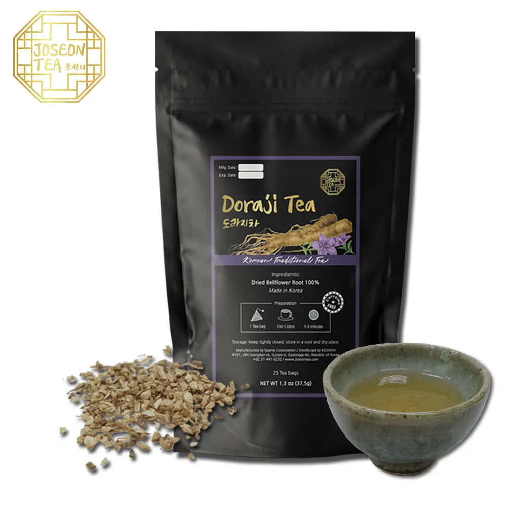 Оптовая продажа, самый популярный корейский красивый чай, корневой чай Bellflower в пирамидном чайном пакете, Сделано в Корее