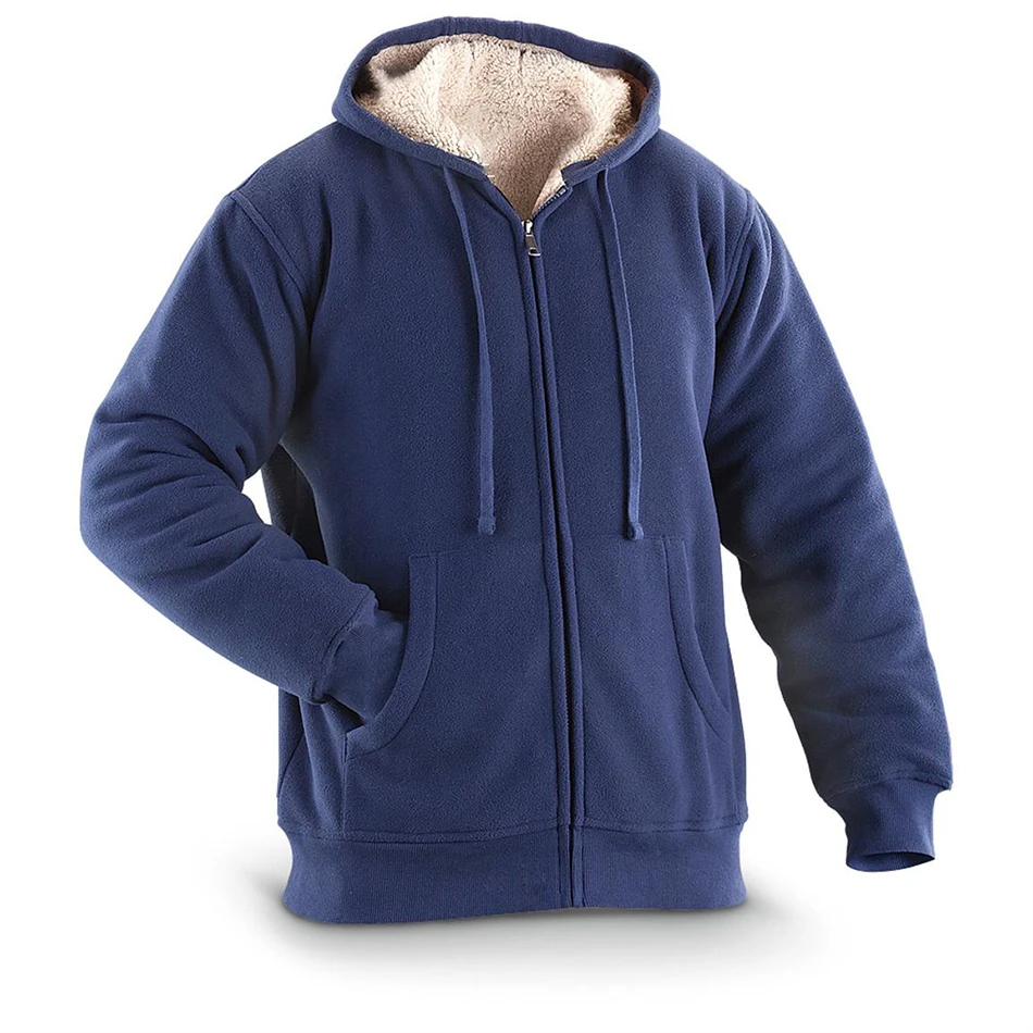 Custom Unisex Warm Long Sleeves Windproof Hoodie Blanket With Fur Inside For Winter