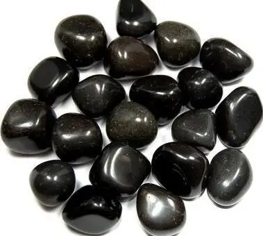 Jet Black Machine Polished Agate Black and Black Jesper Stone Pebbles With Standars Bag Packing for Export