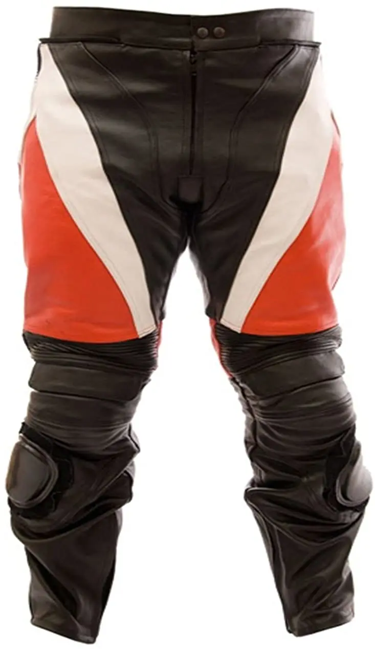 motorbike leather pant with slider
