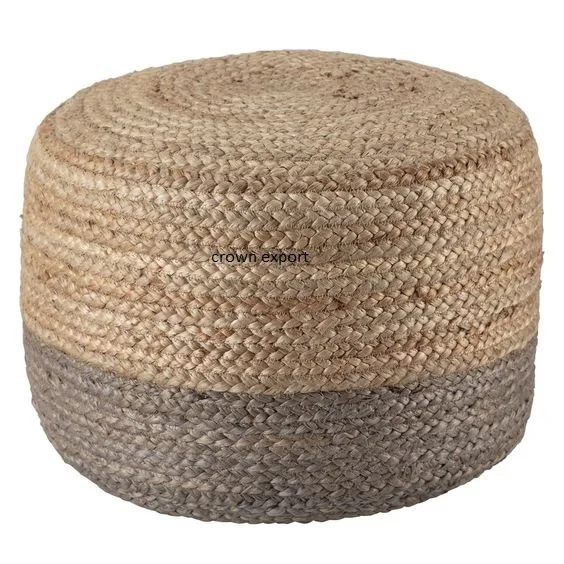 Natural Jute Indoor & Outdoor Poufs Game Rooms Jute Stool Bed Side Pouf Garden Ottoman & Stool Living Room Stool Farmhouse Stool