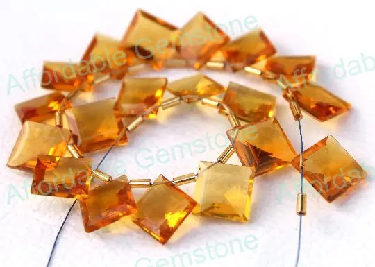 Цитрин кварц в форме подушки драгоценный камень оптовая продажа драгоценные камни бусины и изготовление драгоценных камней топ цитрин