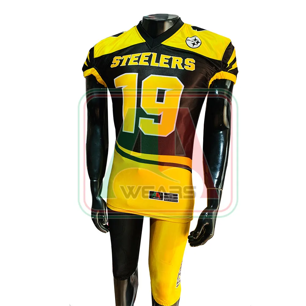 Top Quality American Football Uniforms Customized Designs Printing Sublimated Quick Dry Breathable American Football Uniform Men