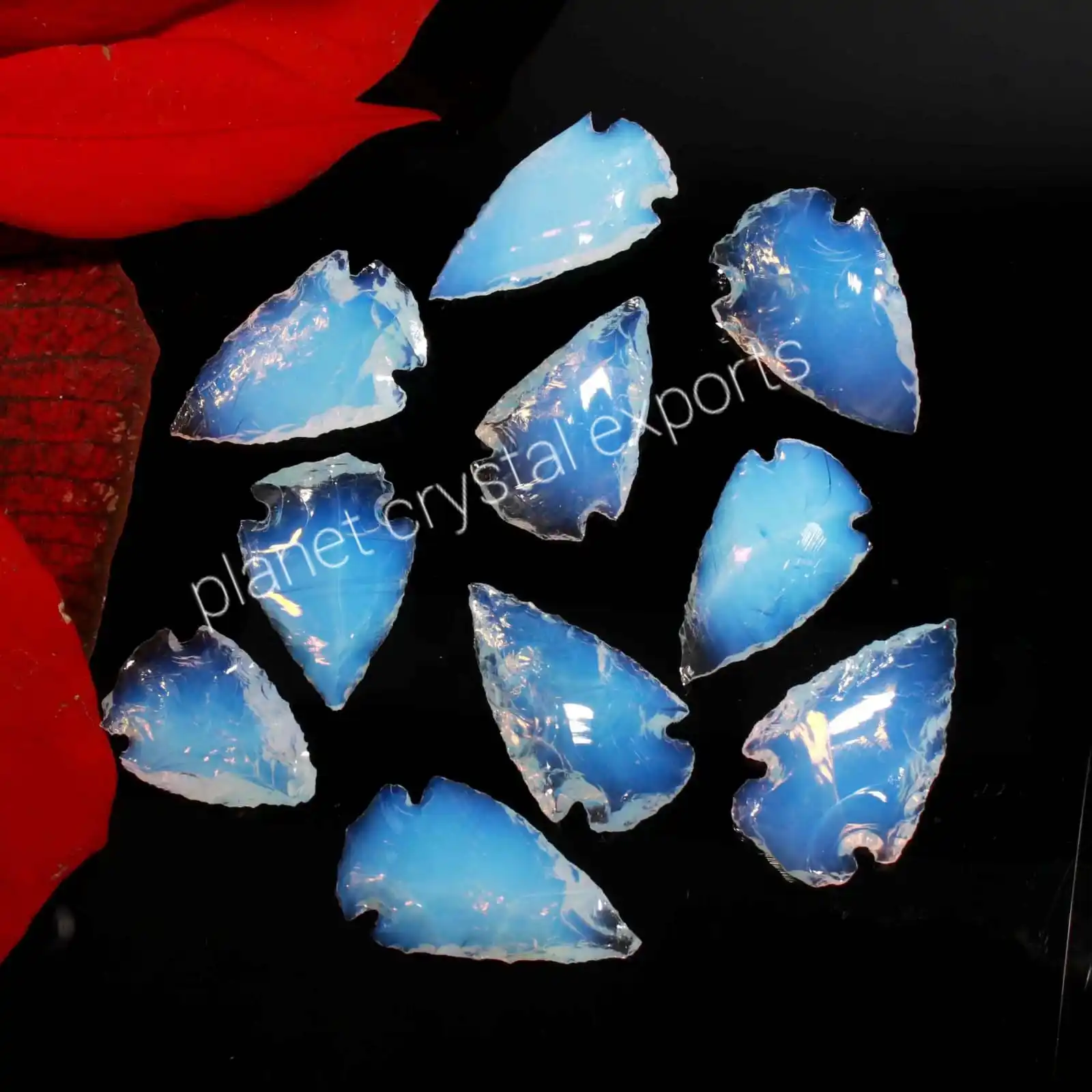 Latest Opalite 1 Inch Arrowheads Wholesale Crystal Crafts Semi-Precious Stone Crafts Reiki Rocks Feng Shui Minerals Arrowheads