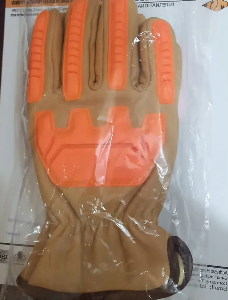 Goatskin leather cut and impact resistant work driver glove