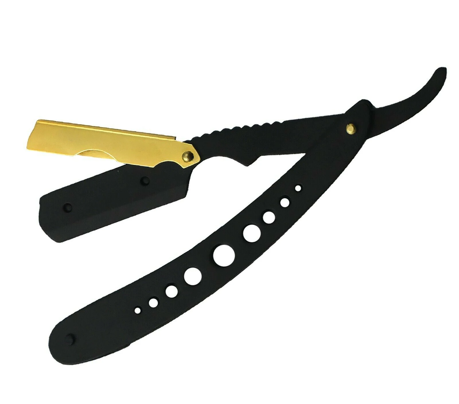 Barber Hair Shaving Razor professional Straight Single Edge Folding Black Steel Handle Shaving Knife Razor Cut Throat