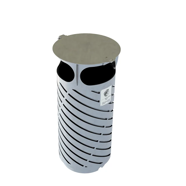 Ground-mounted Litter Bin with Cylinder Form GM 110l