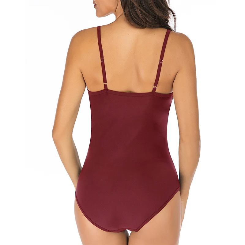 New Arrival High Quality One Piece Black Bathing Suit for Women Tummy Control Fitness Swimwear Brand Print Brief Style Beach Use