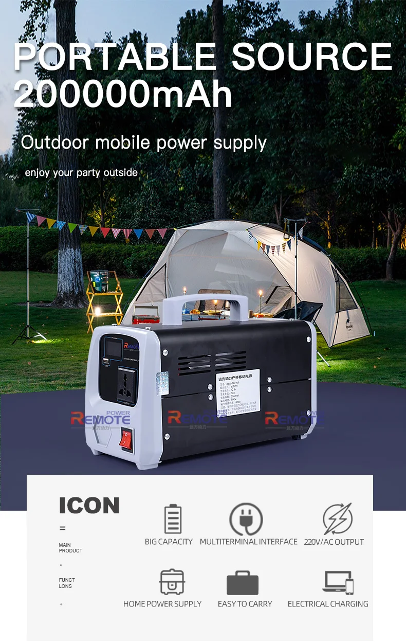 Портативный блок питания 800 Вт 65000 мАч 12 В батарея ups внешний источник питания