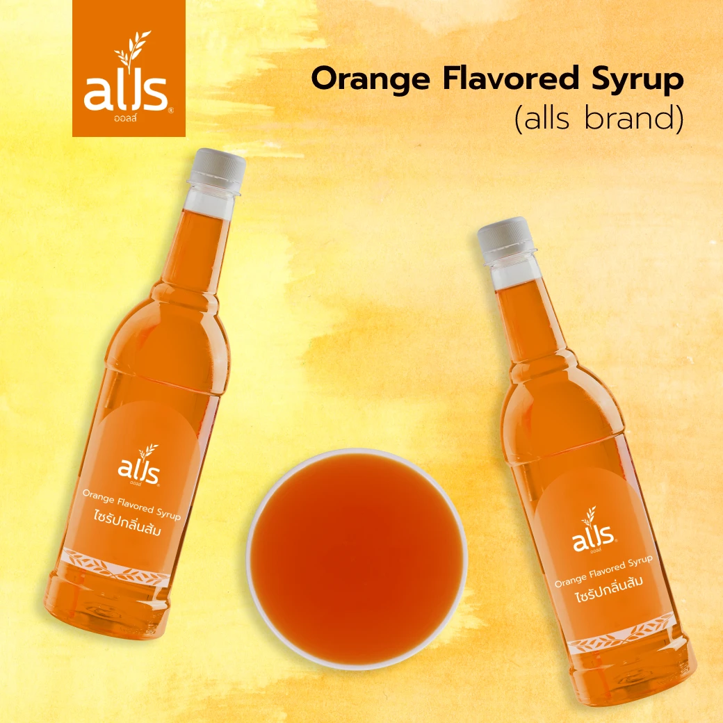  Оптовая продажа Таиланд 500 мл Упаковочная бутылка сироп с ароматом оранжевого цвета для продажи