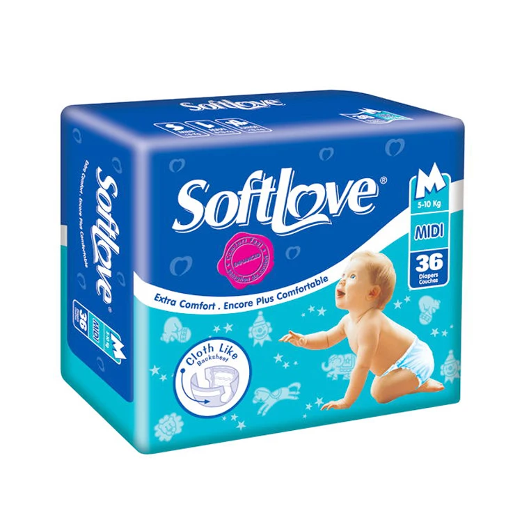 Softlove brand M36 new dry comfort disposable baby diaper wholesale