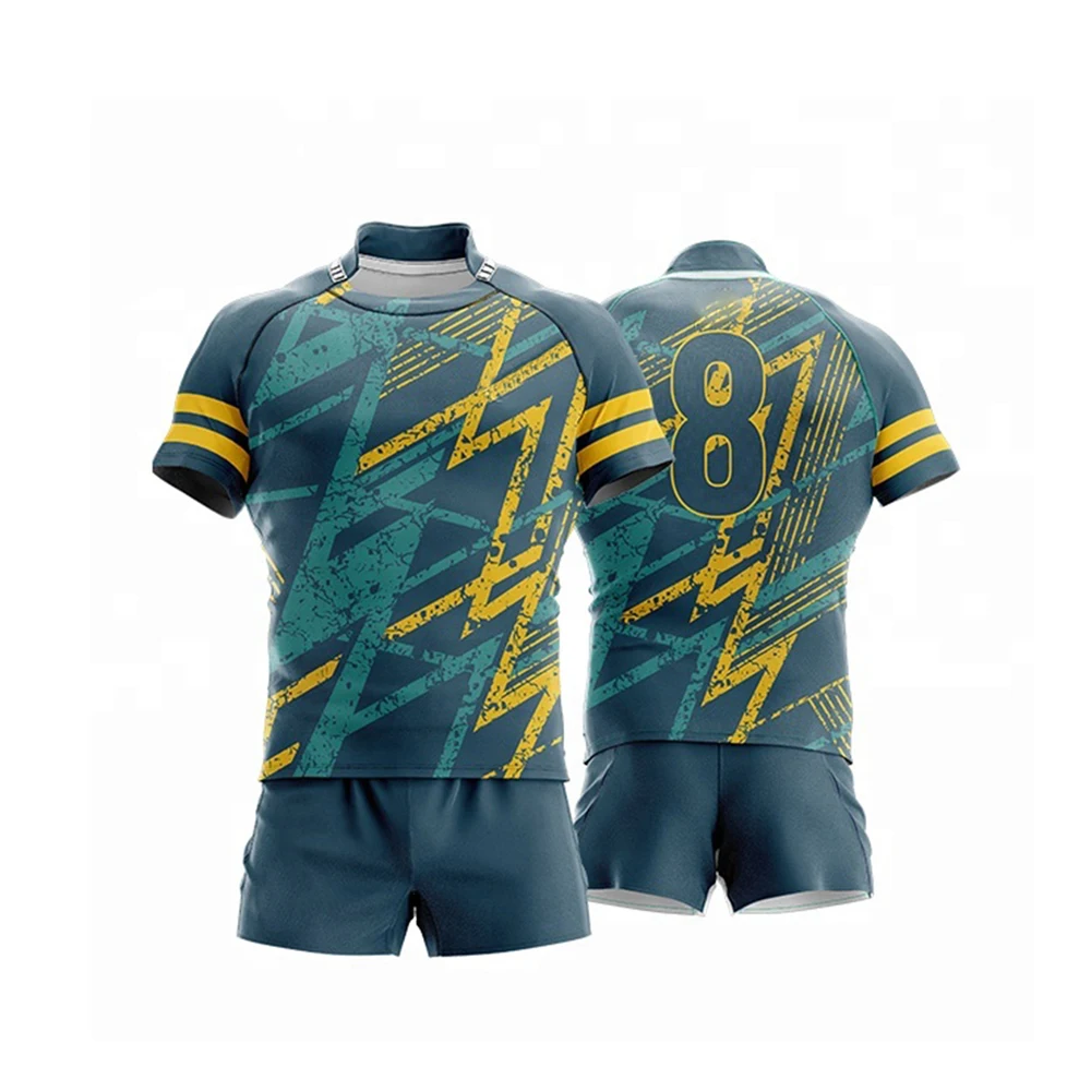 Sport Team Shirts 100% Polyester Chenille embroidery digital printing logo Rugby Jersey And Uniform Comfortable Cheap price