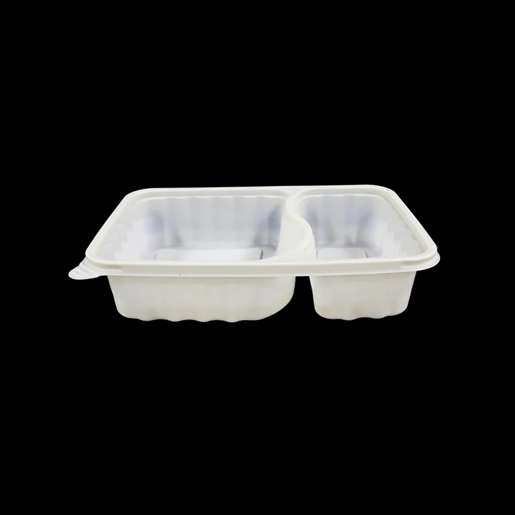  100% пригодный для переработки контейнеры из полипропилена 225x156x48 мм прямоугольные с 2 отсеками