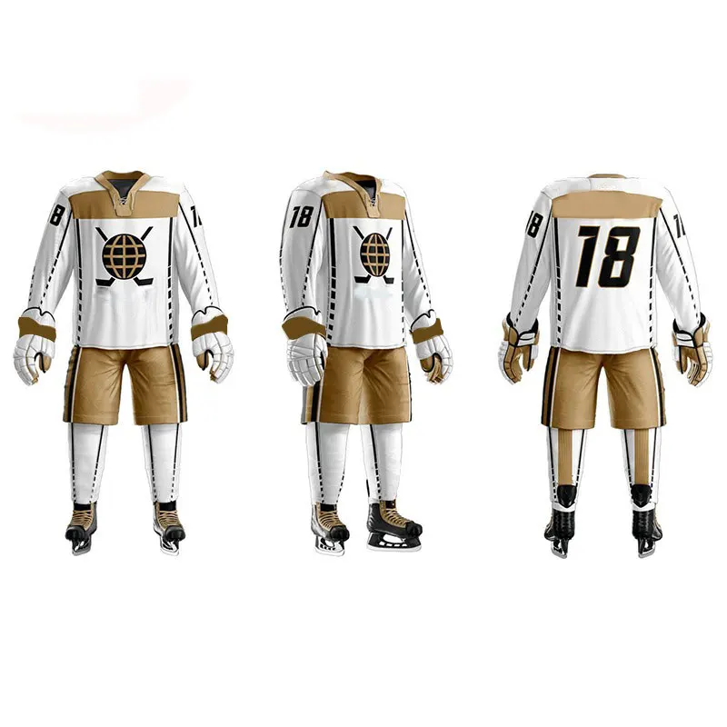 Прочная легкая удобная ткань с длинным рукавом летняя одежда униформа для хоккея шайбой
