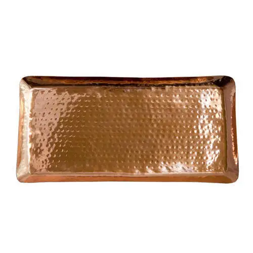 Круглый медный металлический сервировочный поднос оптовая продажа экспортер декоративный ручной работы поставщик