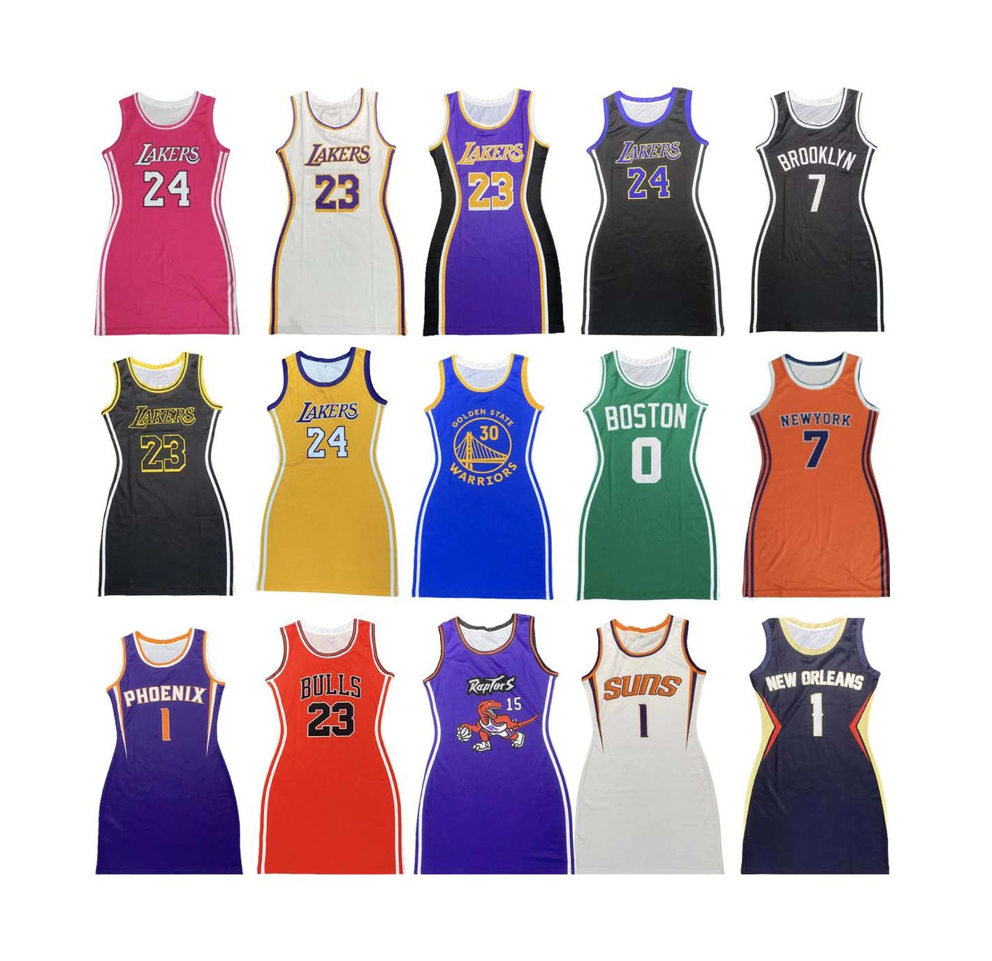 Custom Basketball All Star Lovers Womens Dress Dress NBA-A Basketball Women jersey Dress