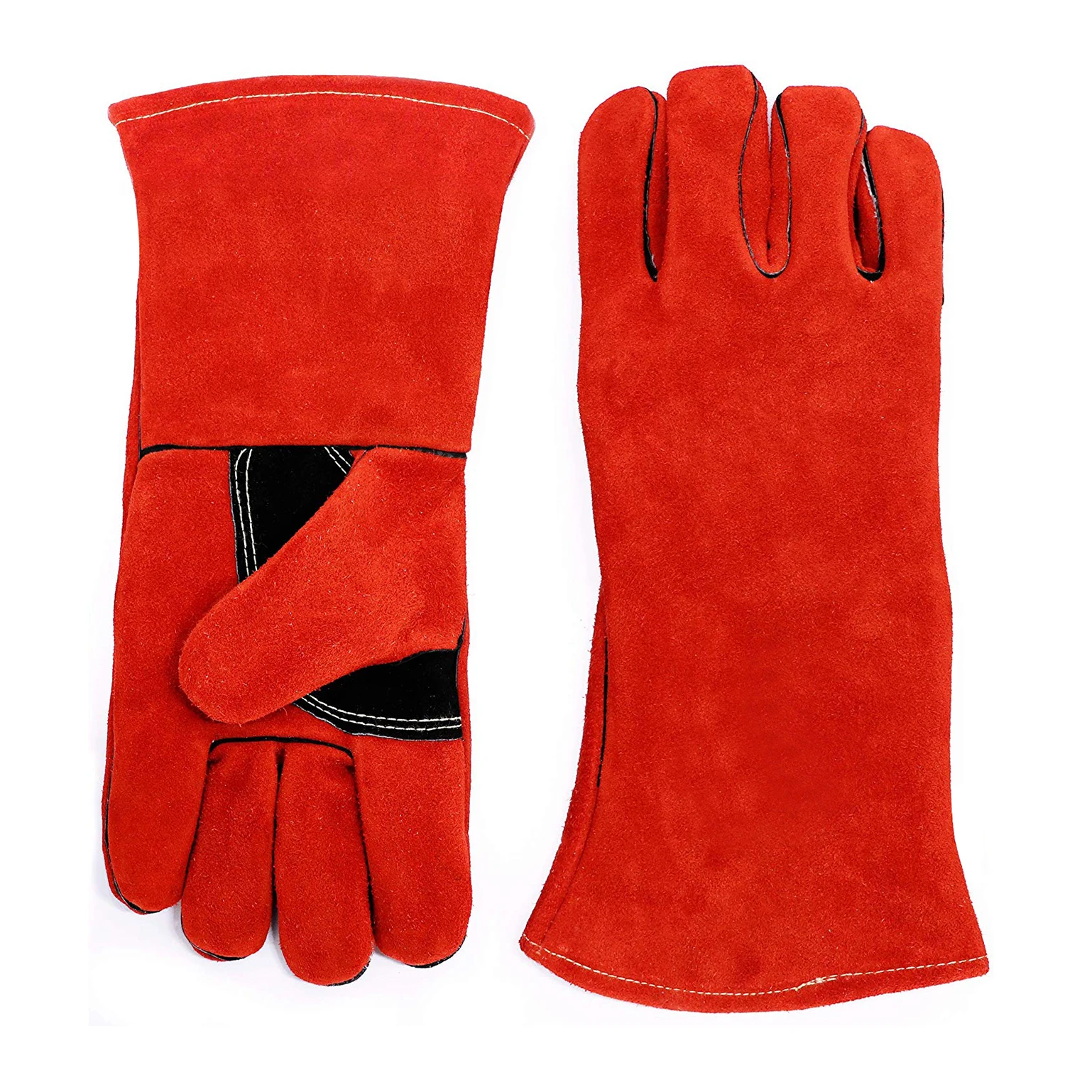 Leather Palm Cowhide split leather back Tag Welding Gloves With Cowhide Split Leather Gloves