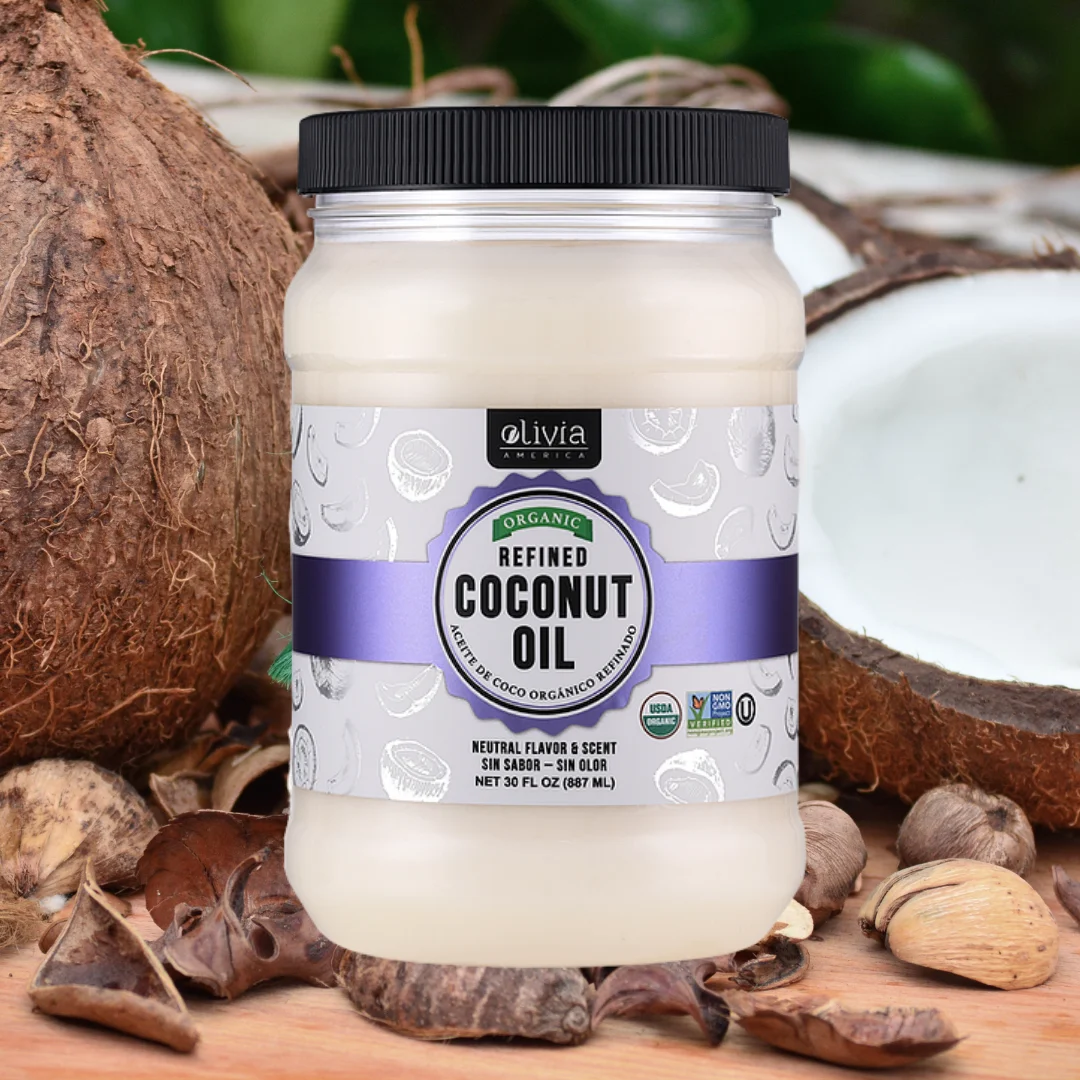 Органическое кокосовое масло, сертифицированное USDA, Бутылка объемом 30 унций Для Оливии и Америки (упаковка из 12 штук)
