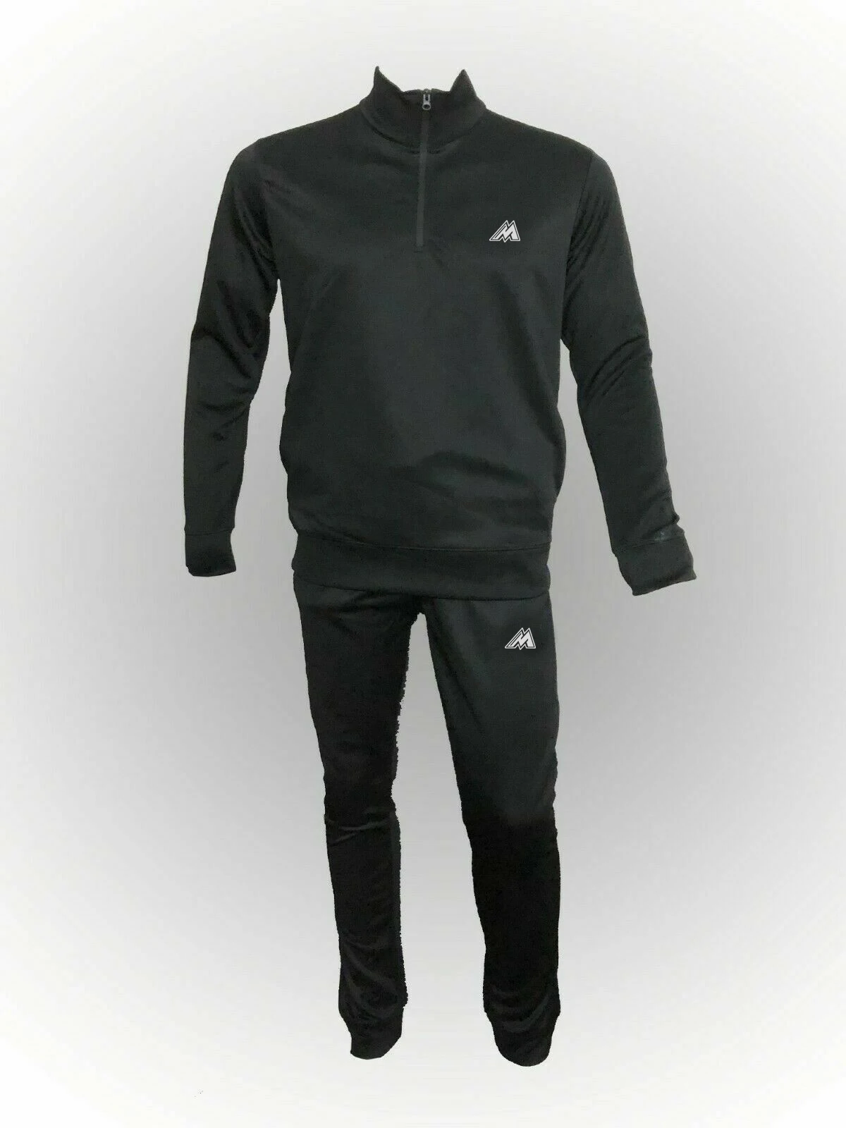 Мужские полиэстер изготовленным на заказ логосом полный комплект спортивной одежды Полуботинки молнии с воротником-стойкой и Jogger встроенные трикотажные костюмы для мужчин женщин тренажерный зал тренировочный костюм